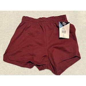 Soffe Girls Maroon Youth Athletic Shorts Size Medium 8-10 Elastic Waist NWT